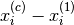 x^{(c)}_i - x^{(1)}_i