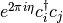 e^{2\pi i\eta}c_i^\dagger c_j