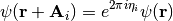 \psi(\mathbf{r} + \mathbf{A}_i) = e^{2\pi i\eta_i}\psi(\mathbf{r})